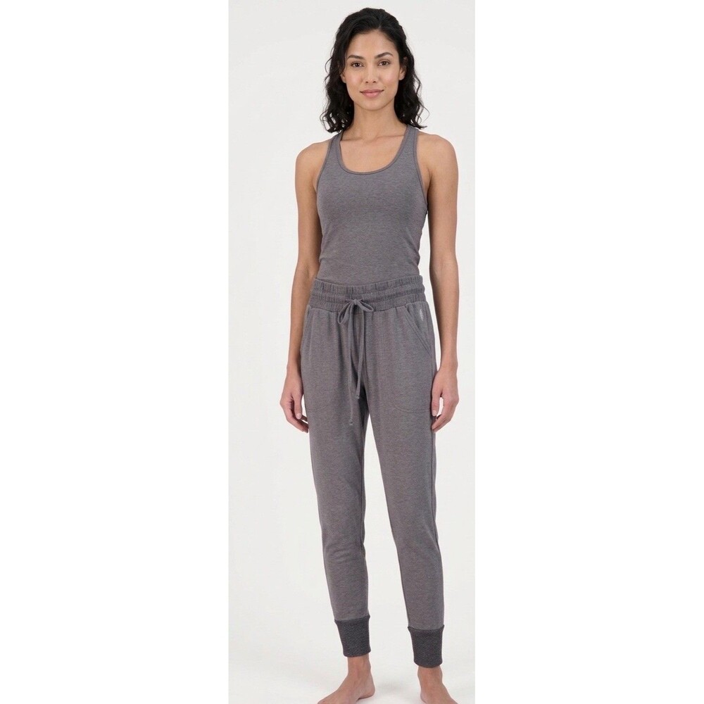 FREE PEOPLE Movement Sunny Skinny Sweatpants Drawstring Waist Pockets Gray Sz S